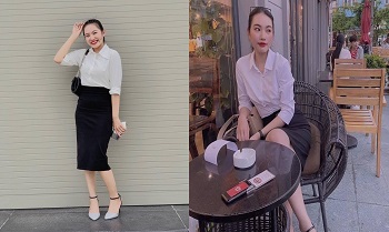 Gadis kantor beruntung dientot bareng seluruh perusahaan